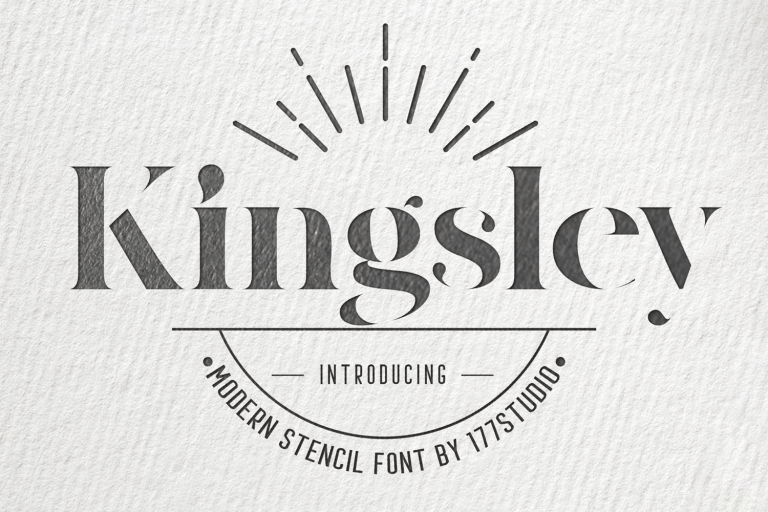 Kingsley - Modern Stencil Font