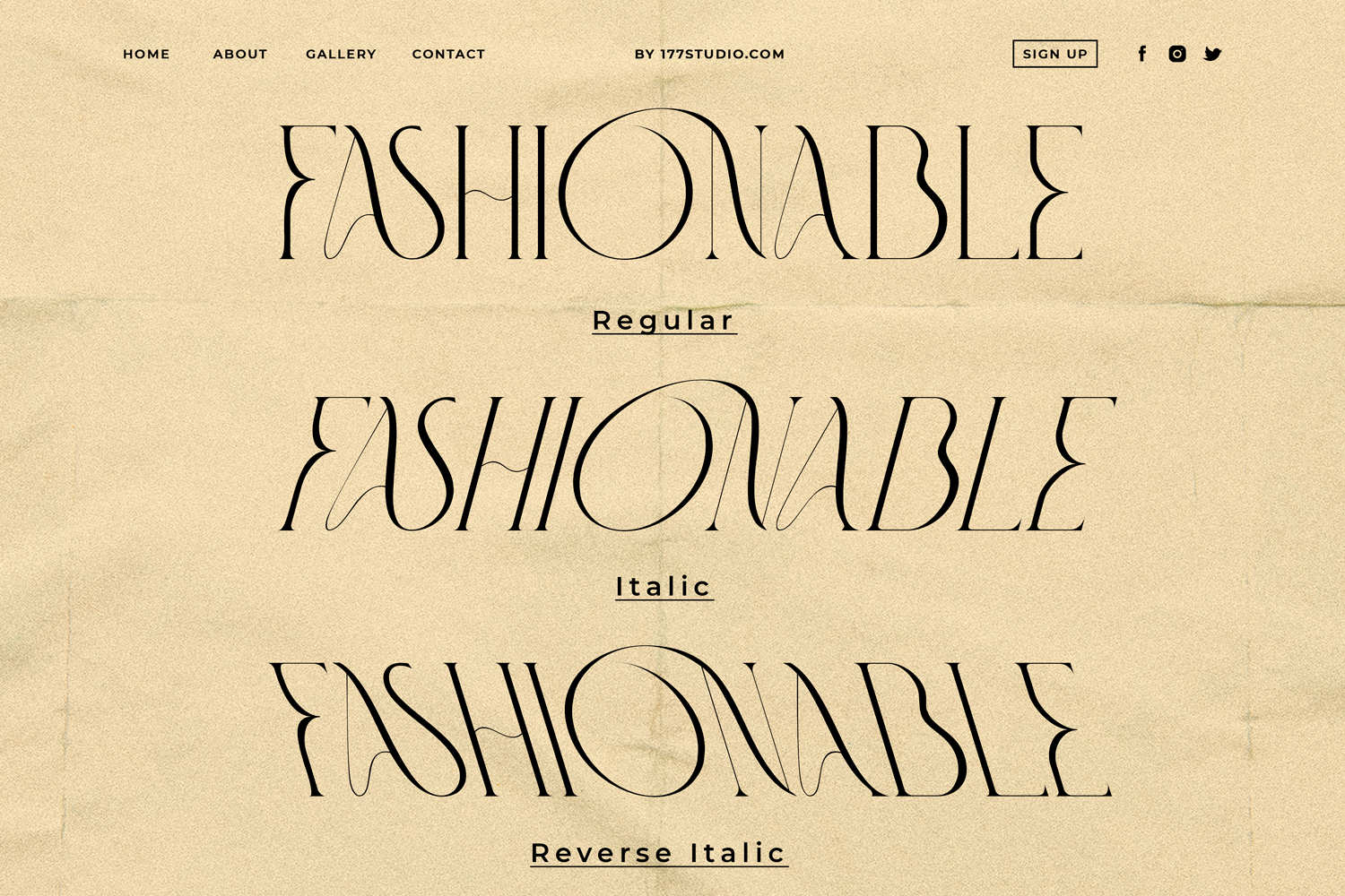 Fashionable Elegant Serif Font 177 Studio