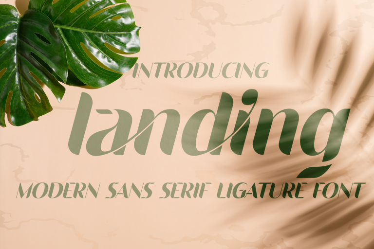 Landing - Ligature Sans Serif Font