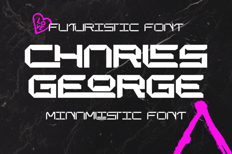CHARLES GEORGE - Futuristic Tech Font