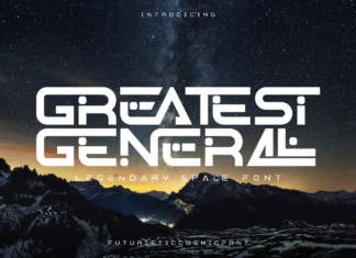 GREATEST GENERAL – Futuristic Font