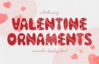 Valentine Ornaments - Romantic Font