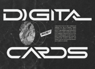 Digital Cards  – Tech Font