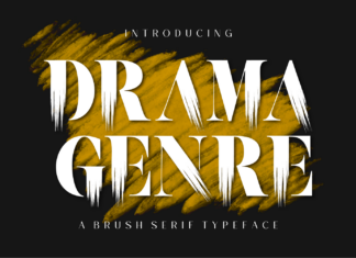 Drama Genre Serif Brush Font