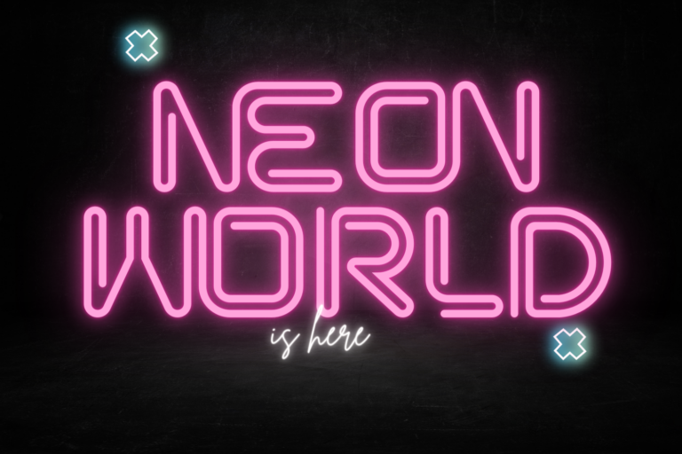 Neon World - Neon Light Font