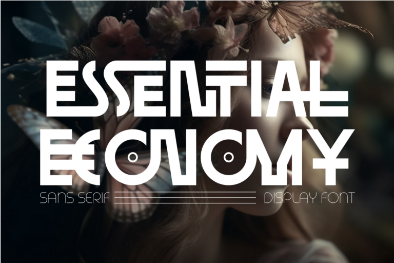 Essential Economy Futuristic Font