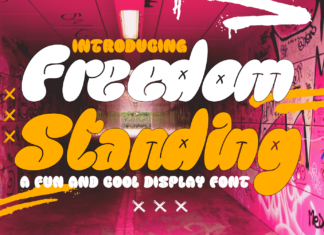 Freedom Standing – Bubble Font