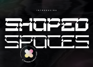 Shaped Spaces – Futuristic Font