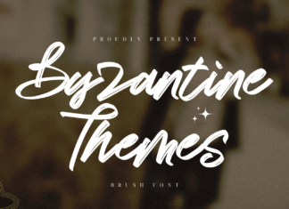 Byzantine Themes Brush Font