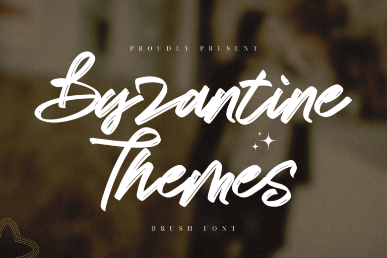 Byzantine Themes Brush Font