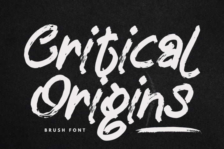 Critical Origins Brush Font