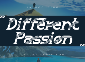 Different Passion – Striped Font