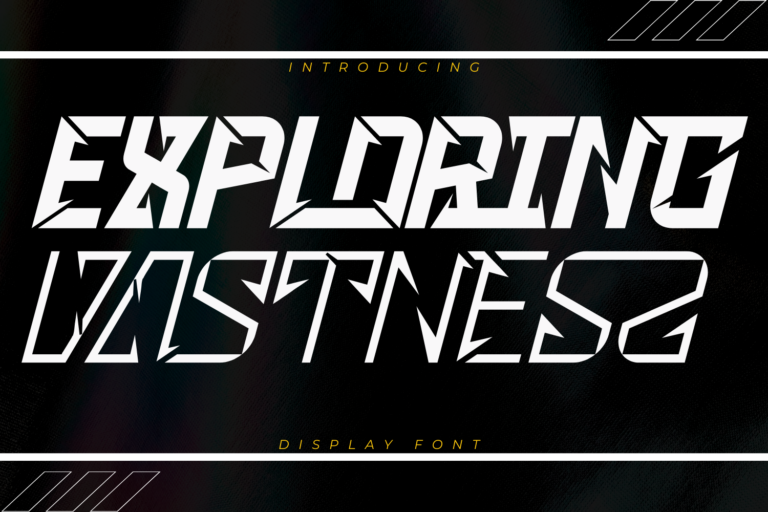 Exploring Vastness - Sport Font