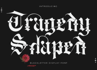 Tragedy Shaped | Blackletter Font