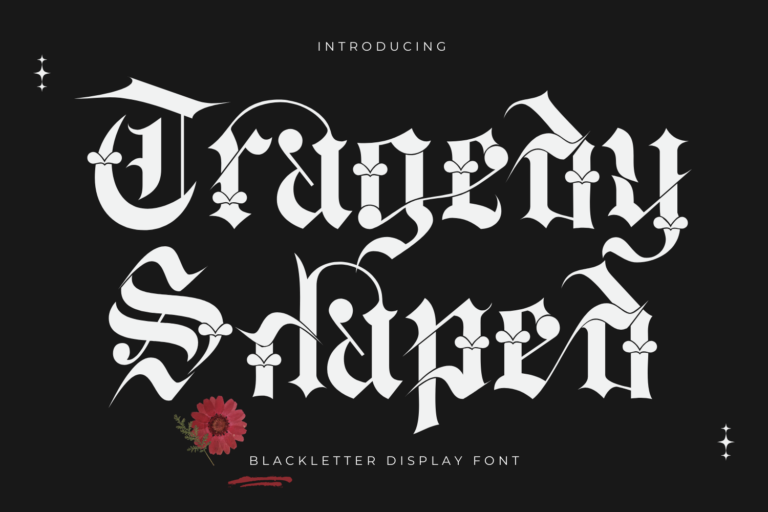 Tragedy Shaped | Blackletter Font