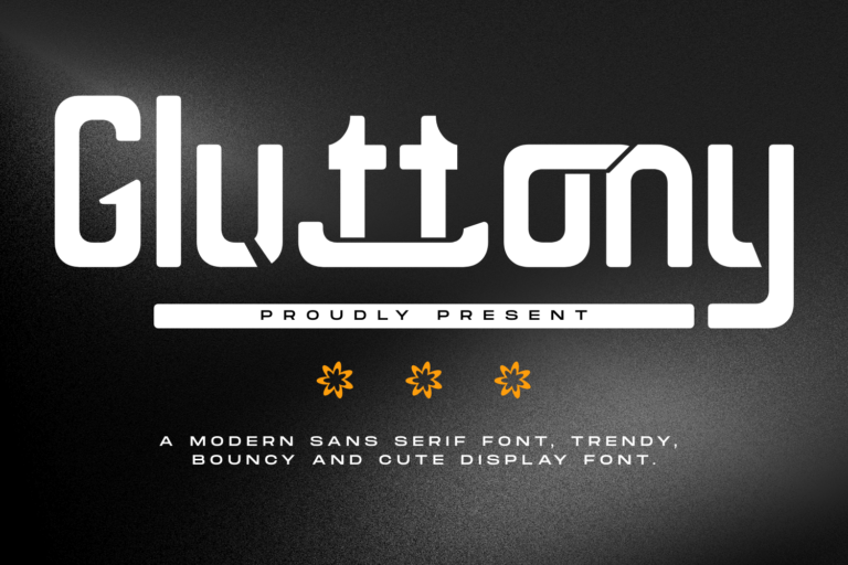 Gluttony Futuristic Font