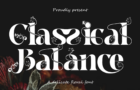 Classical Balance - Decorative Font