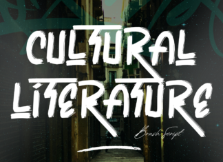 Cultural Literature Brush Font