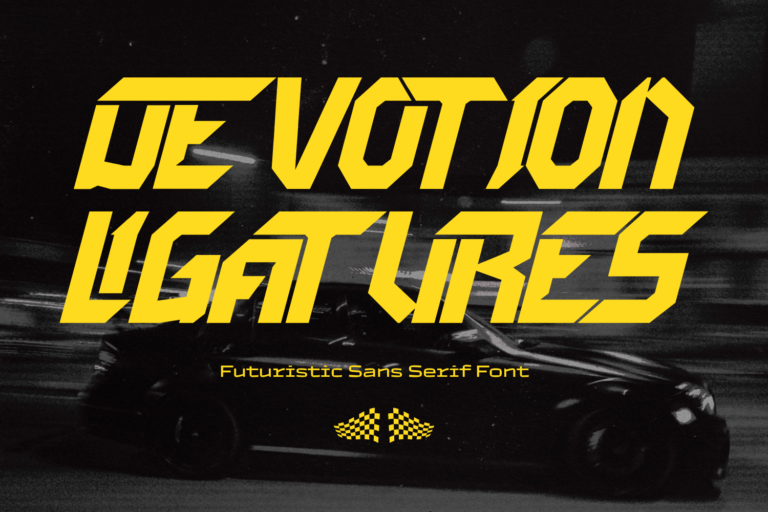 Devotion Ligatures - Futuristic Font