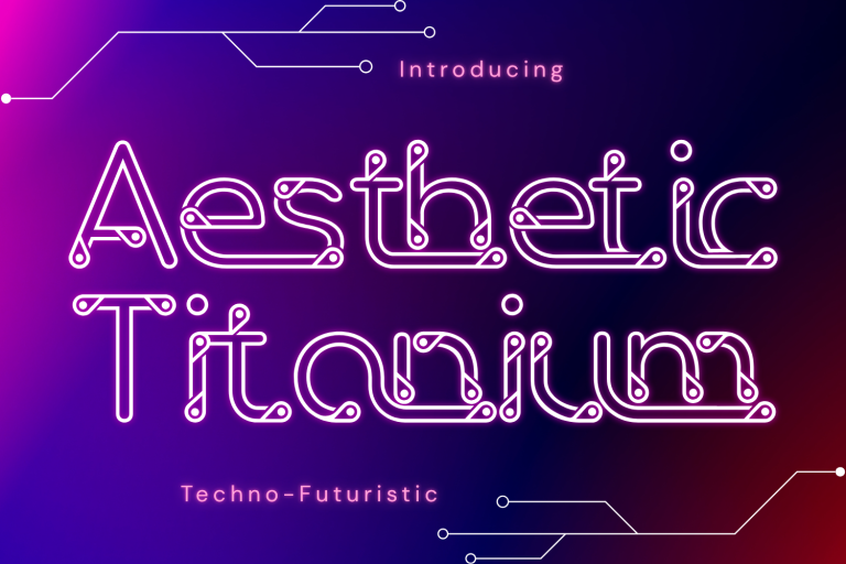 Aesthetic Titanium - Neon Tech Font