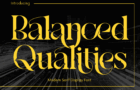Balanced Qualities - Elegant Font