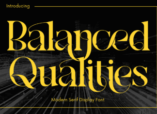 Balanced Qualities – Elegant Font