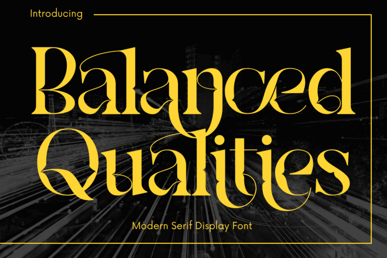 Balanced Qualities - Elegant Font