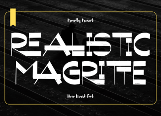 Realistic Magritte Brush Font