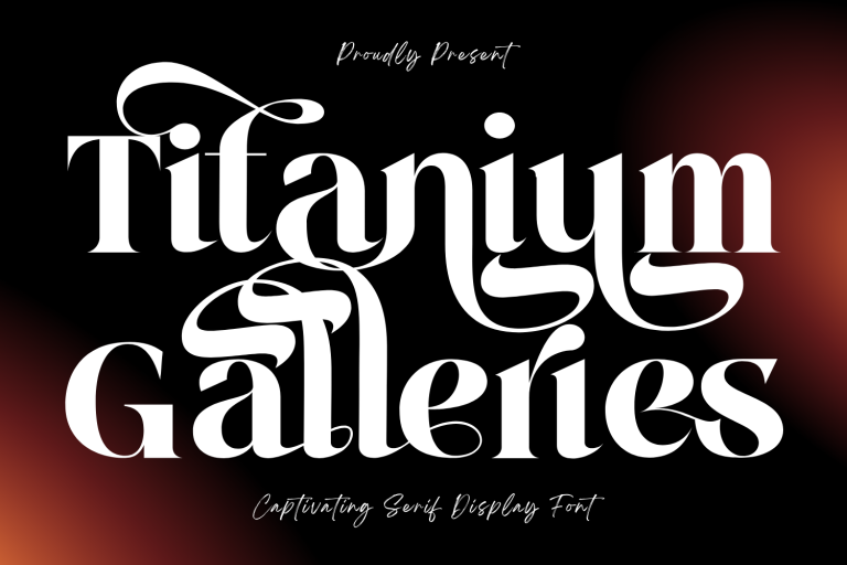 Titanium Galleries Luxury Serif Font